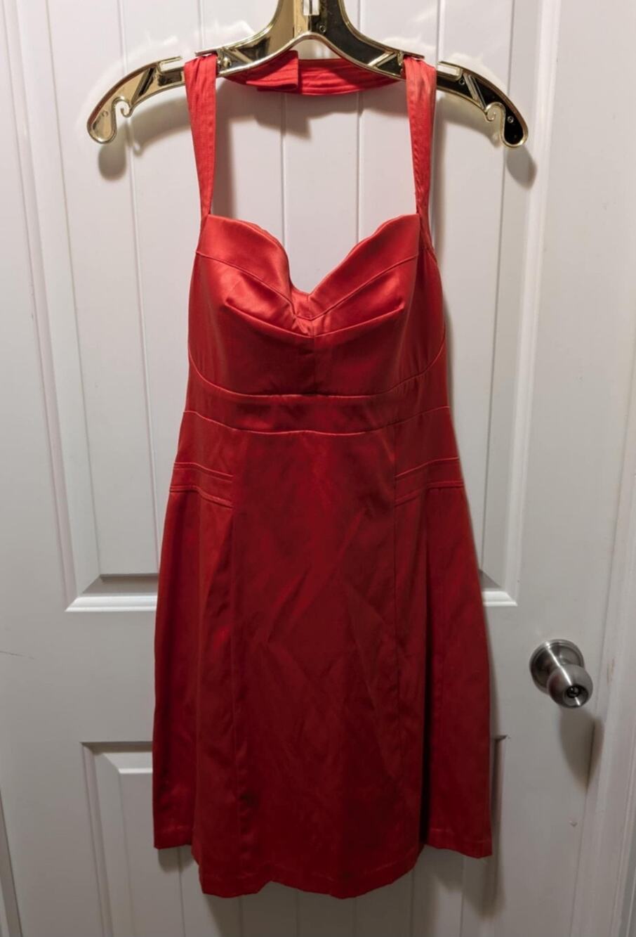 J.F.W Coral Silk Cocktail Party Dress Sleeveless Semi-Formal Women's 13